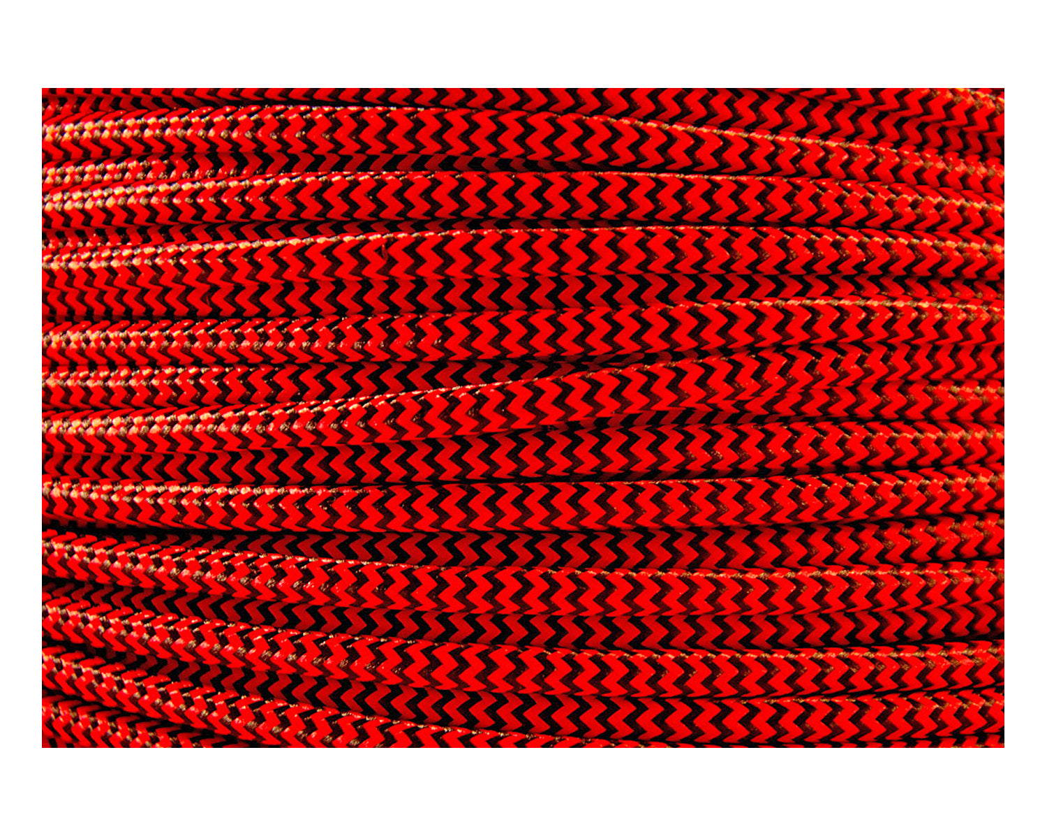 Textilkabel 3x0.75mm / Rot-Schwarz zickzack