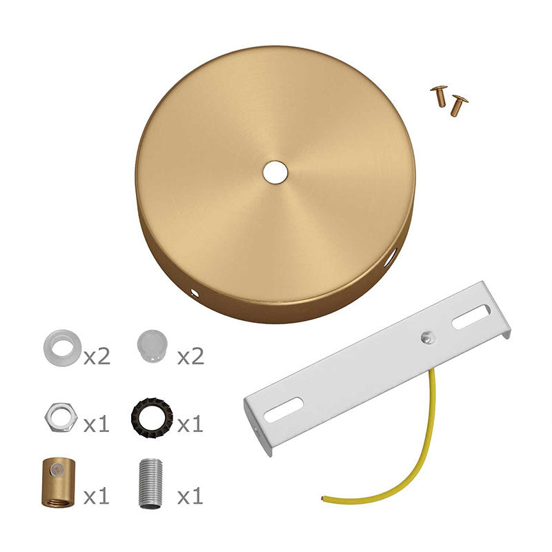 3 Loch Metall Baldachin Kit / Bronze satiniert mit 2 Seitenlöchern