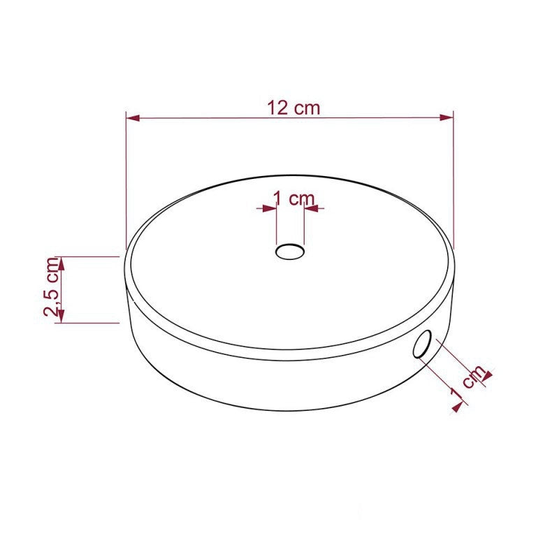 3 Loch Metall Baldachin Kit / Weiss / Zugentlastung Metall