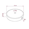 3 Loch Metall Baldachin Kit / Schwarz / Zugentlastung Metall