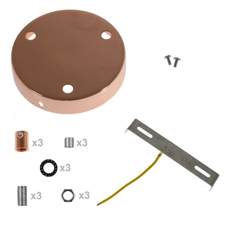 3 Loch Metall Baldachin Kit / Kupfer / Zugentlastung Metall