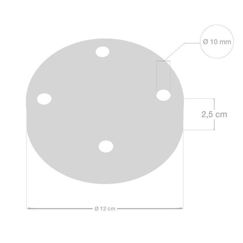 4 Loch Metall Baldachin Kit / Schwarz