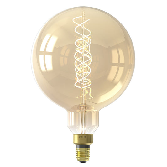 Calex Big-Curly LED / "Mega-Globe" Gold E27