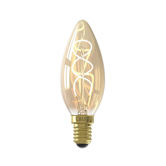  Calex Kerze Gold Curly / 4 Watt E14