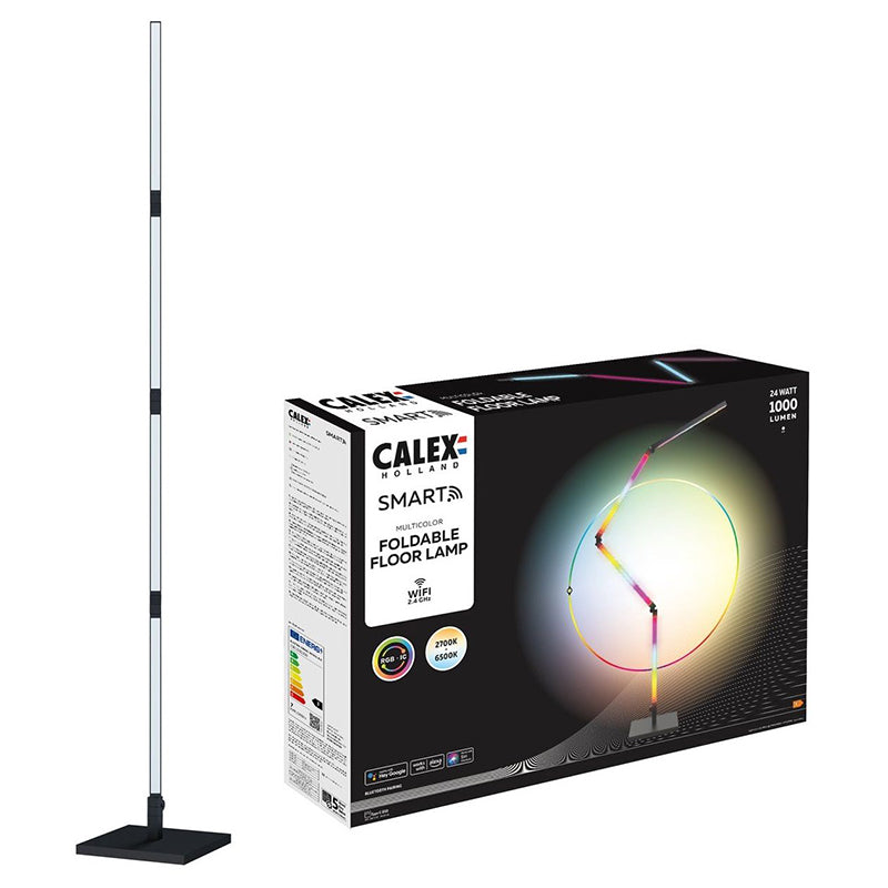 Calex Smart faltbare LED Stehleuchte RGB digital + warmweiss 24W 1000lm 3000K 