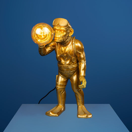 Tischleuchte Diver Dan, gold