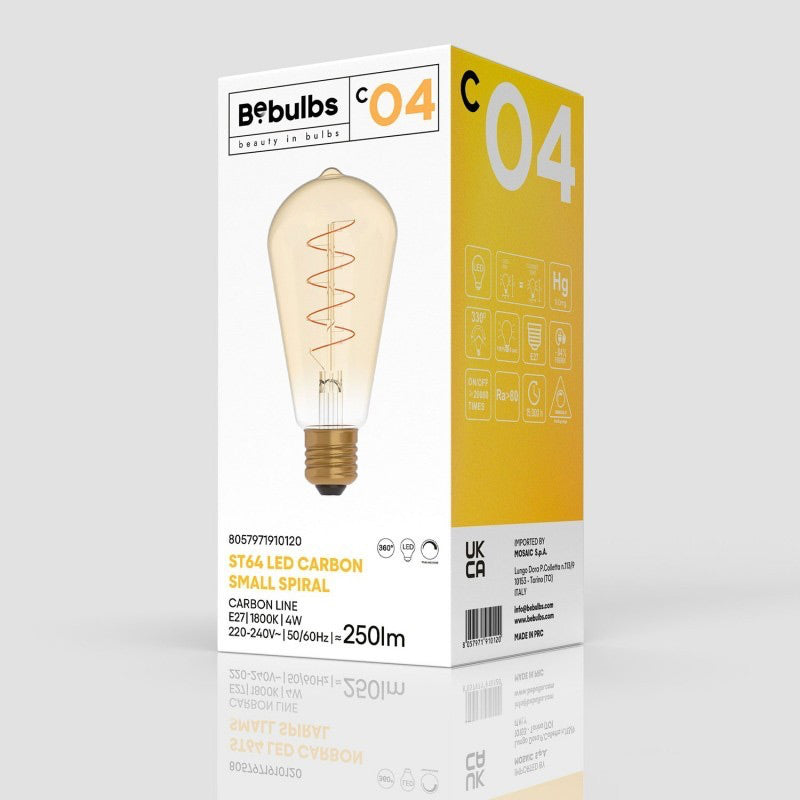 Edison gold curly Carbon Line / 4 Watt E27