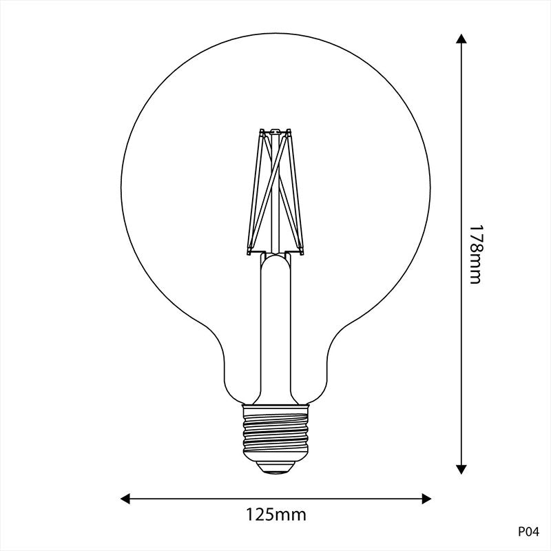 LED Globe G125 Porzellan / 7 Watt E27