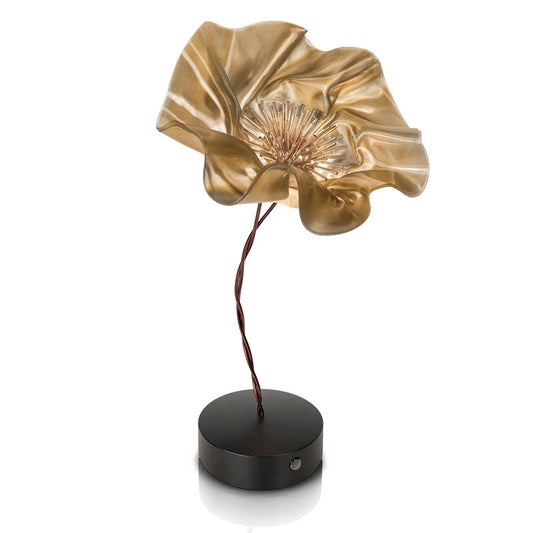 SLAMP LaFleur Tischleuchte Velvet Gold / Akku