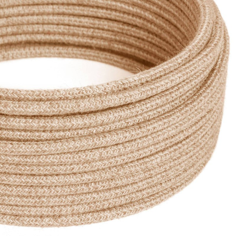 Textilkabel Naturgewebe 3x0.75mm / Jute statt Plastik