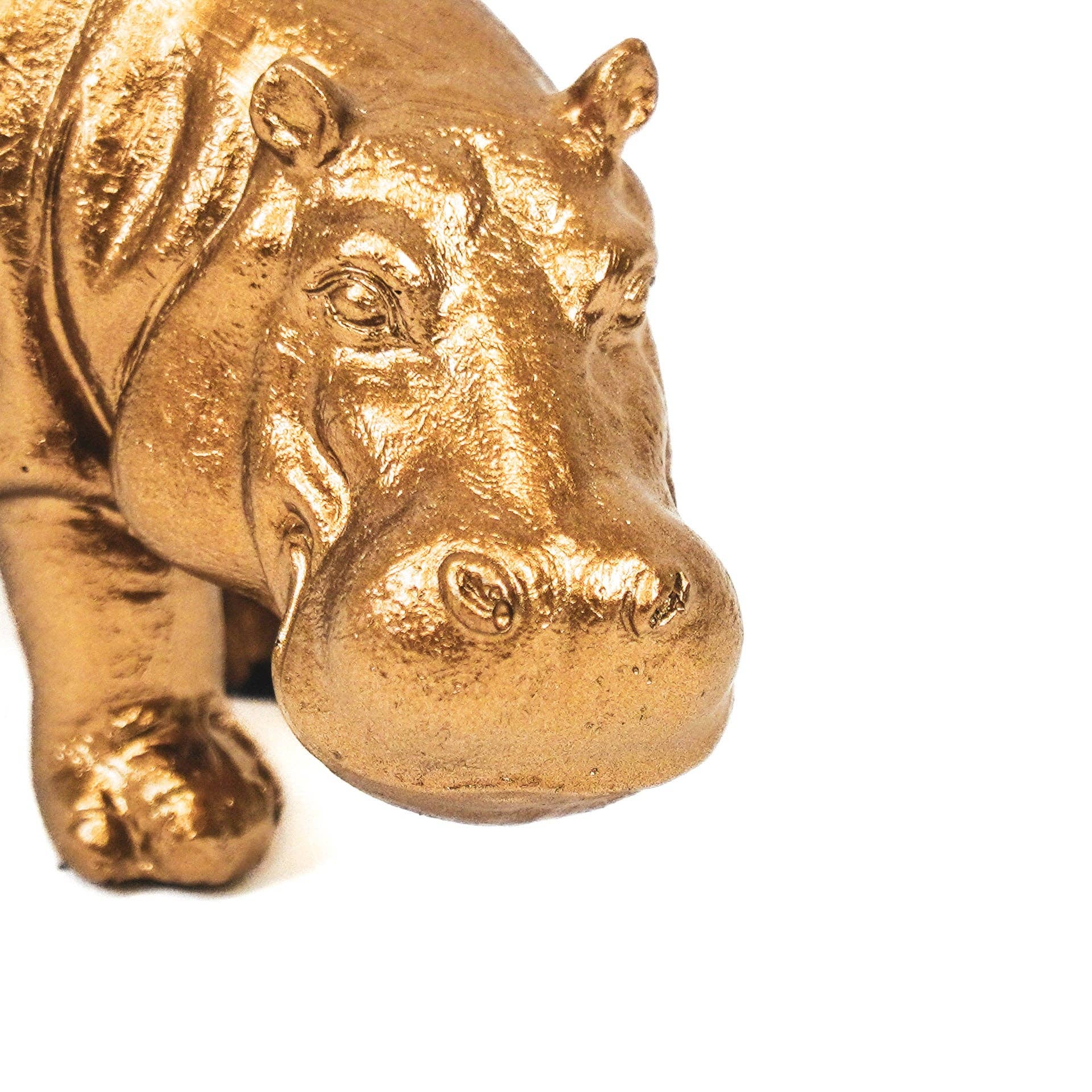 Tierfigur Nilpferd Hippo, gold