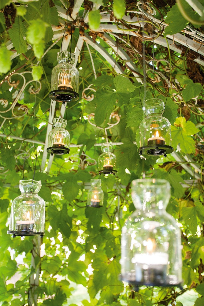 Windlicht 'Flasche' mit Bügel